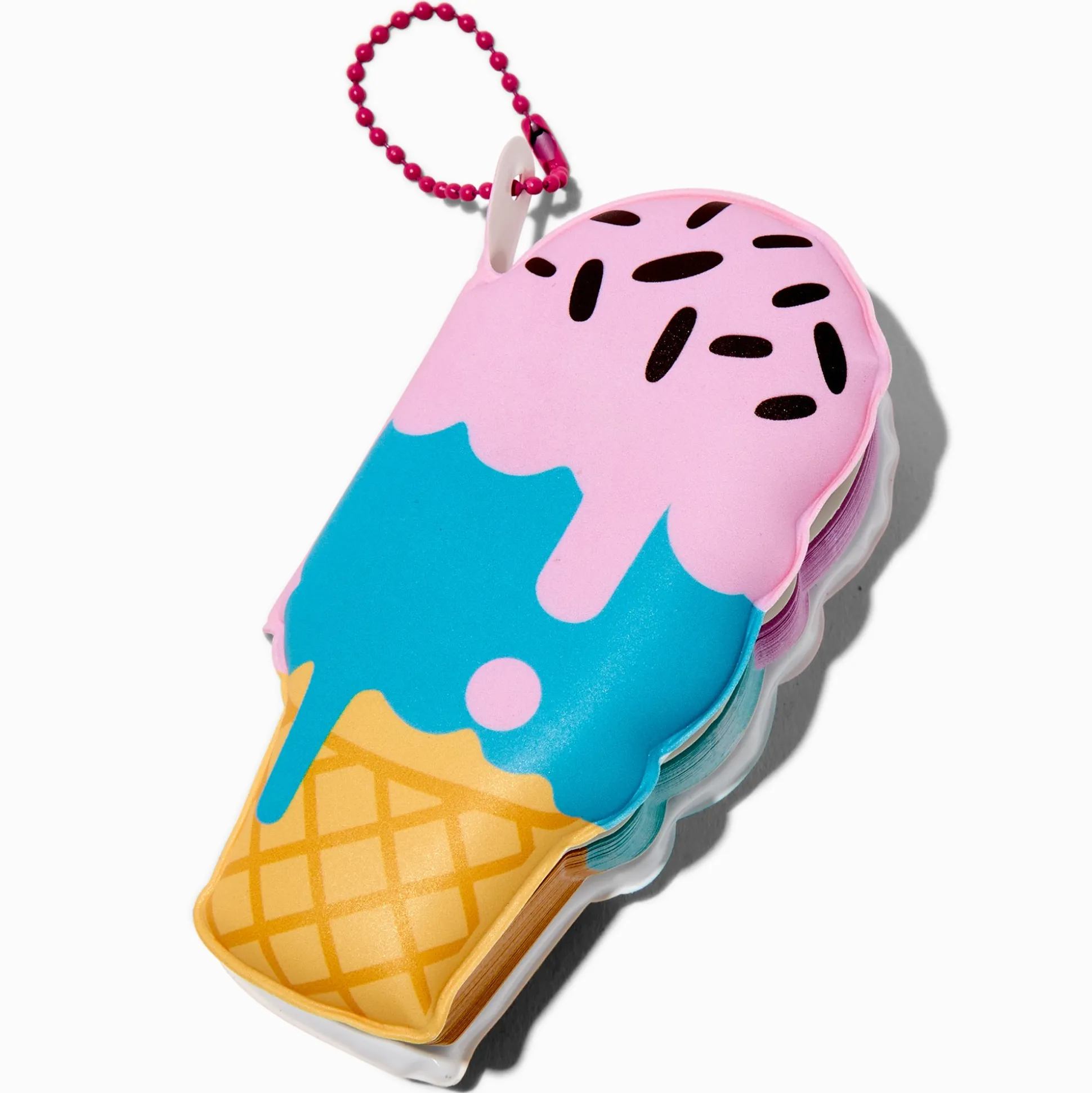 Puffy Ice Cream Cone Mini Diary Keyring