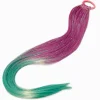 Purple, Mint, & Tinsel Ombré Faux Hair Tie