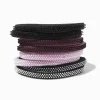 Purpled Mixed Rubber Grip Athletic Hair Ties - 8 Pack