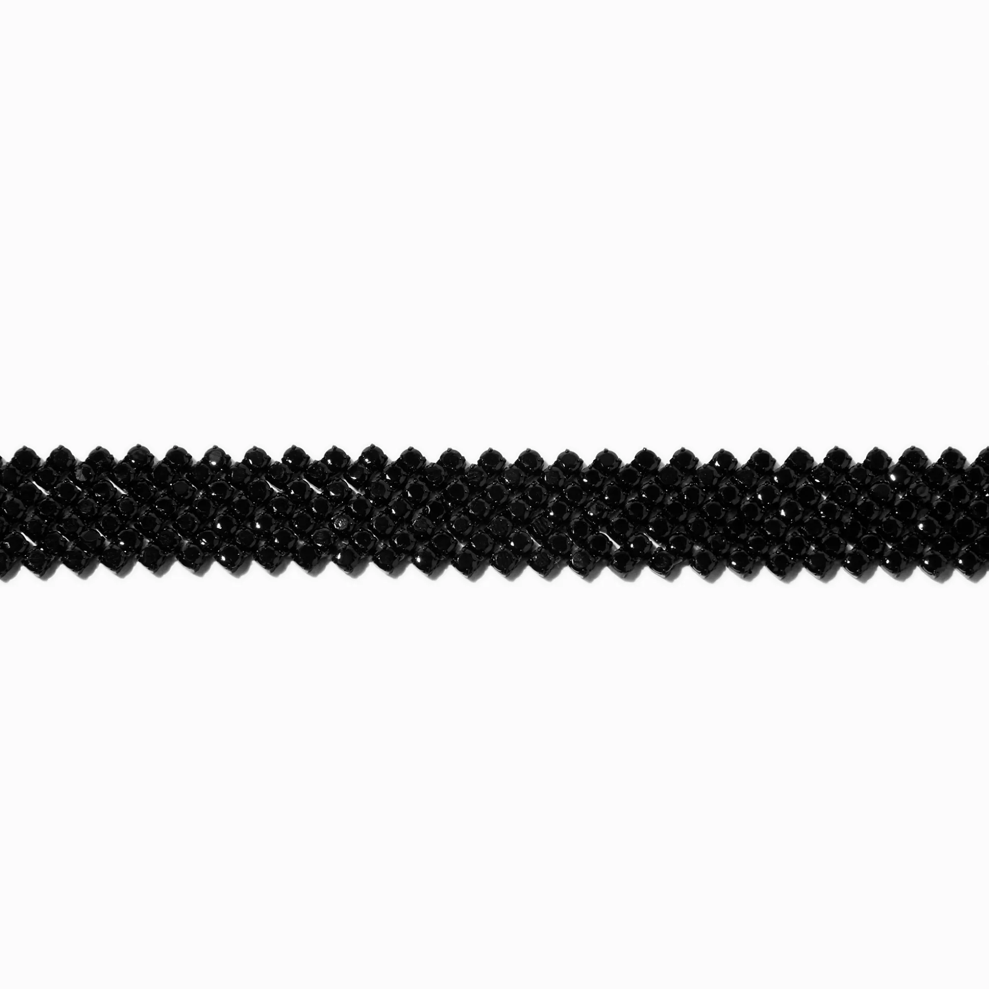 Ras-de-cou de caractère zig zag avec strass noirs