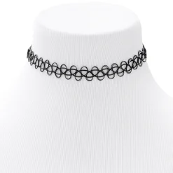 Ras-de-cou effet tatouage — Noir