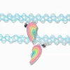 Ras-de-cou effet tatouage cœur fendu arc-en-ciel Best Friends - Lot de 2