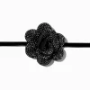 Ras-de-cou rosette pavé noir