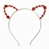 Red Rhinestone Cat Ear Headband
