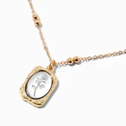 Rose Signet Pendant Necklace