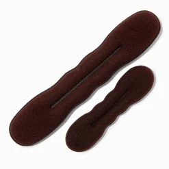 Rouleaux à cheveux chignon brun - Lot de 2