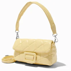 Sac à bandoulière bombé et matelassé jaune