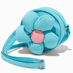 Sac à bandoulière marguerite bleu en relief Claire's Club