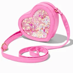 Sac à bandoulière rose cœur transparent shaker Claire's Club