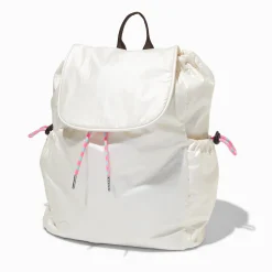 Sac à dos à rabat nylon blanc