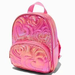 Sac à dos dôme cœur bombé rose Claire's Club