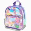 Sac à dos violet petits animaux shaker transparent Claire's Club