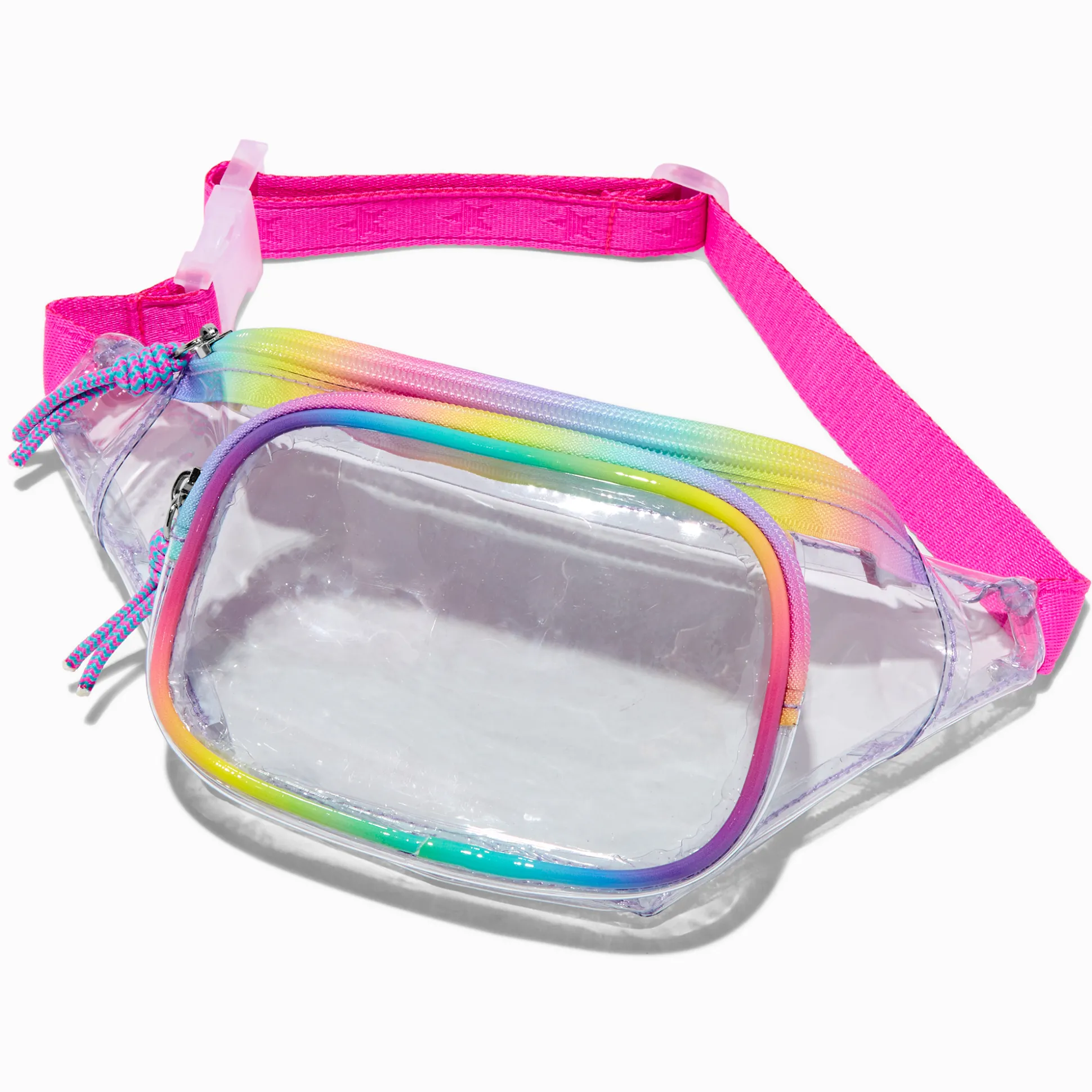 Sac banane arc-en-ciel transparent