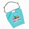 Sac cabas bleu sarcelle camionnette rétro « It's Beach Day »