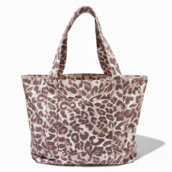 Sac cabas oversize imprimé léopard