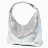 Sac cabas souple couleur argentée