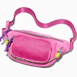 Sac ceinture corde nylon rose