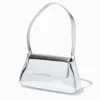 Sac porté épaule baguette couleur argentée miroir