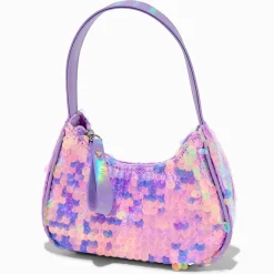 Sac porté épaule paillettes violettes Claire's Club