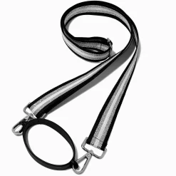 Sangle de gourde à bandoulière à rayures noires et blanches