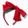 Serre-tête à nœud noué soyeux rouge