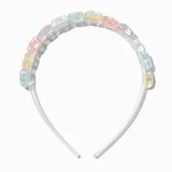 Serre-tête cœur matelassé coloré