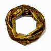 Serre-tête floral en imitation velours jaune moutarde