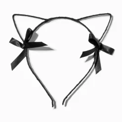 Serre-tête oreilles de chat à nœud noir