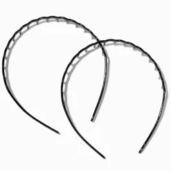 Serre-têtes à festons noirs - Lot de 2