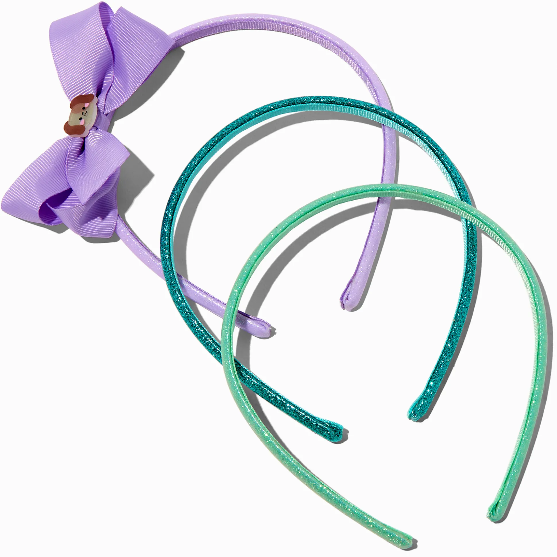 Serre-têtes chien nœud violet Claire's Club - Lot de 3