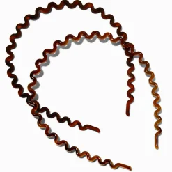 Serre-têtes zig zag écaille de tortue brillants et mats - Lot de 2