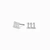 Silver-tone 111 Angel Number Stud Earrings