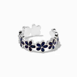 Silver-tone Daisy Band Mood Ring