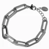 Silver-tone Large Paper Clip Chain Bracelet