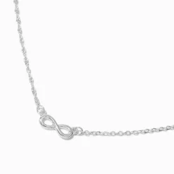 Silver-tone Mini Infinity Pendant Necklace
