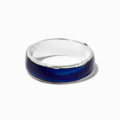 Silver-tone Mood Band Ring