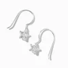Sterling Silver Crystal Star Drop Earrings