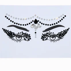 Strass pour le front rideau noirs et transparents