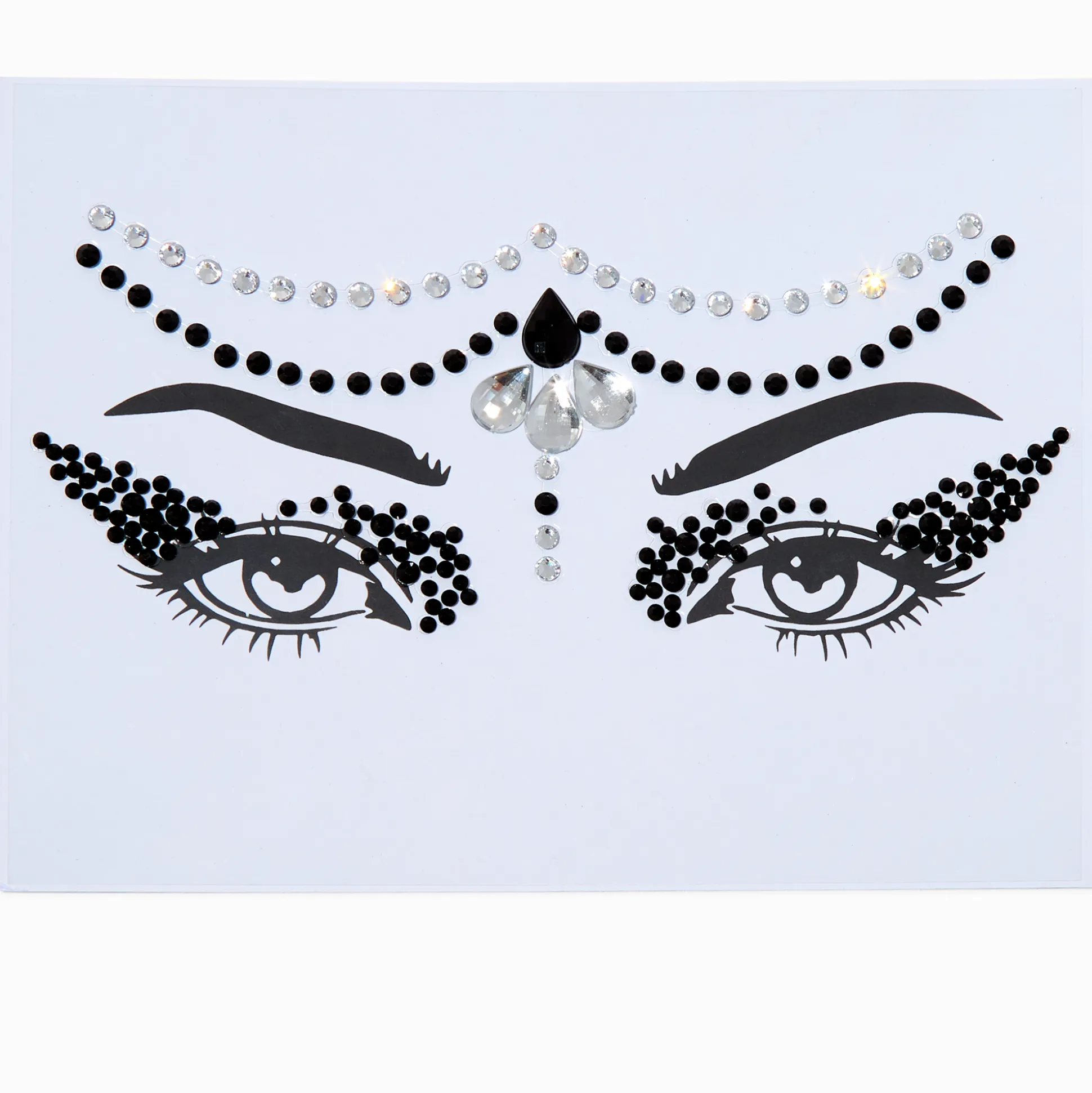 Strass pour le front rideau noirs et transparents