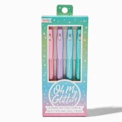 Stylos à encre gel à paillettes rétractables ooly® Oh My Glitter! - Lot de 4