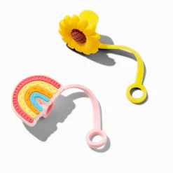 Sunflower & Rainbow Straw Covers - 2 Pack