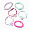 Teddy Bear Charm Mixed Hair Ties - 6 Pack
