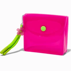 Translucent Hot Pink Daisy Snap Coin Purse