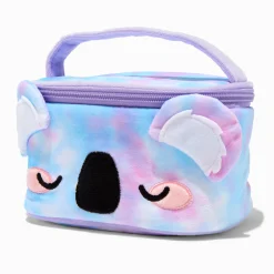 Trousse de maquillage en fausse fourrure koala tie-dye