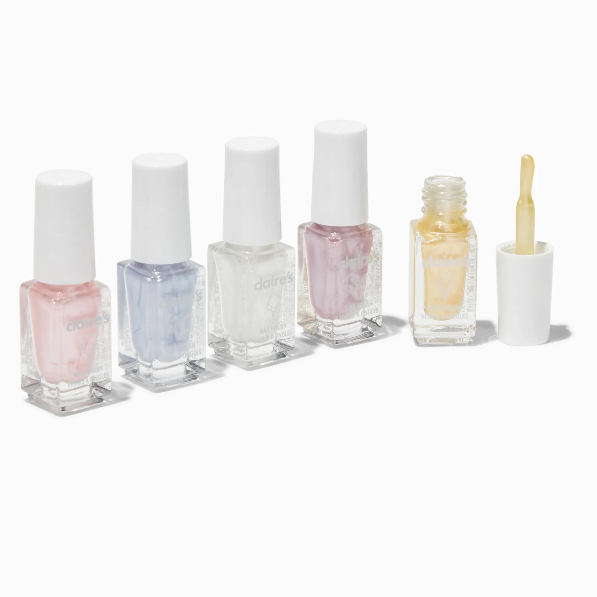 Vernis à ongles peel-off parfumé à la barbe à papa - Lot de 5