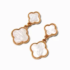 White Clover Drop Earrings