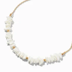 White Puka Shell Choker Necklace